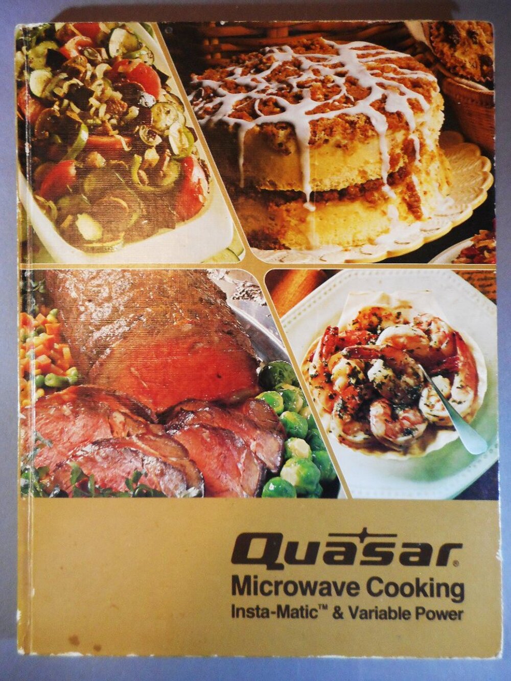 Quasar Microwave Cooking Insta-Matic & Variable Power (HC) Vintage Recipes 1978